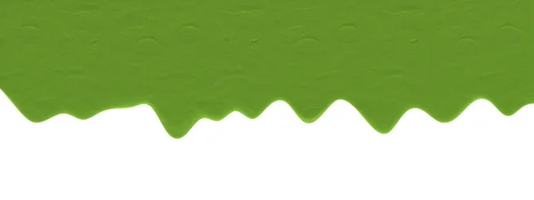 Desenhos animados verdes vazando no estilo de plasticina ou argila . — Fotografia de Stock