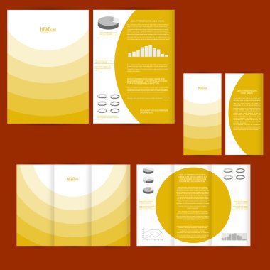 Reklam için tasarım şablonu kümesi