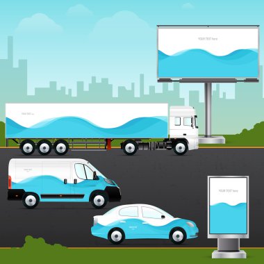 Template vehicle for outdoor advertising