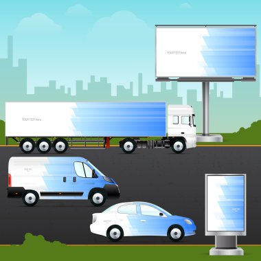 Template vehicle for outdoor advertising