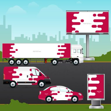 Template vehicle for outdoor advertising