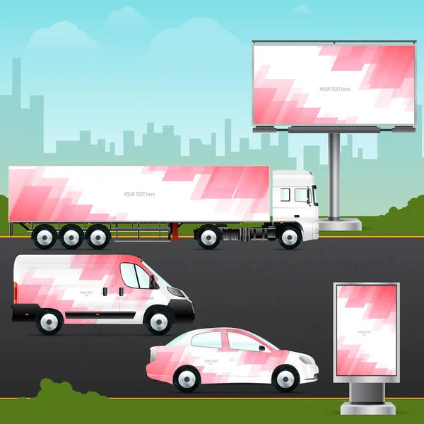 Template vehicle for outdoor advertising — ストックベクタ