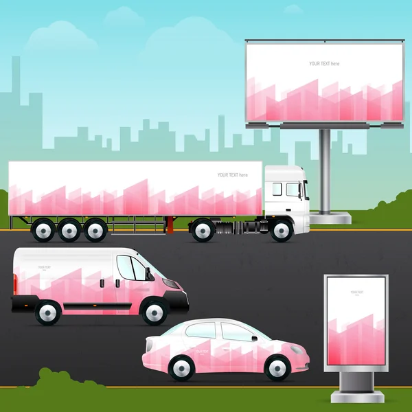 Template vehicle for outdoor advertising — Stock vektor