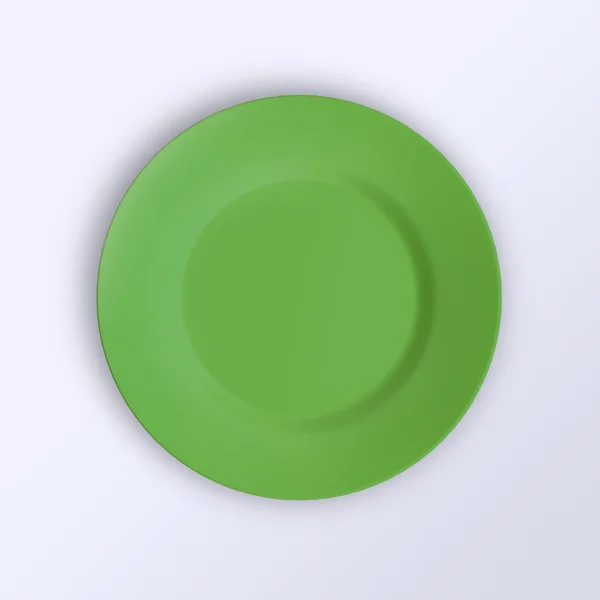 Пустая зелёная пластина — стоковое фото