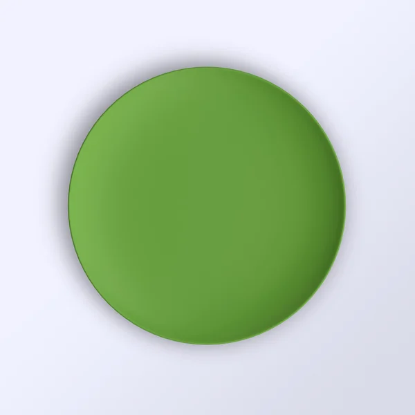 빈 녹색 접시 — 스톡 사진