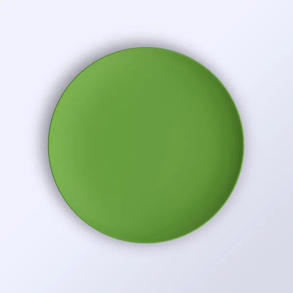 Empty green plate — Stock Photo, Image