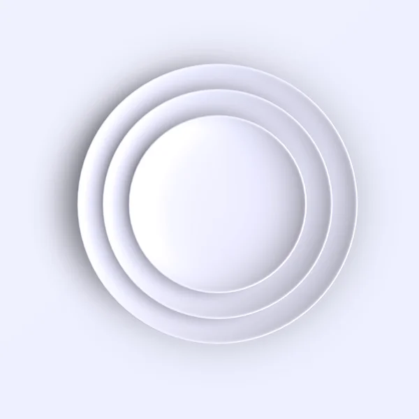 Пустые белые тарелки — стоковое фото