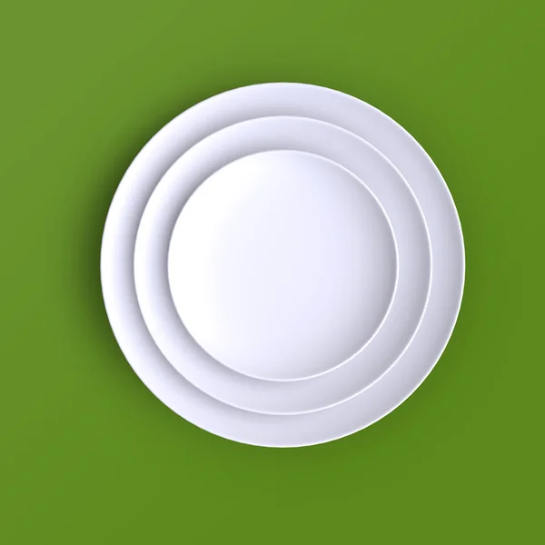 Weiße Teller leer — Stockfoto