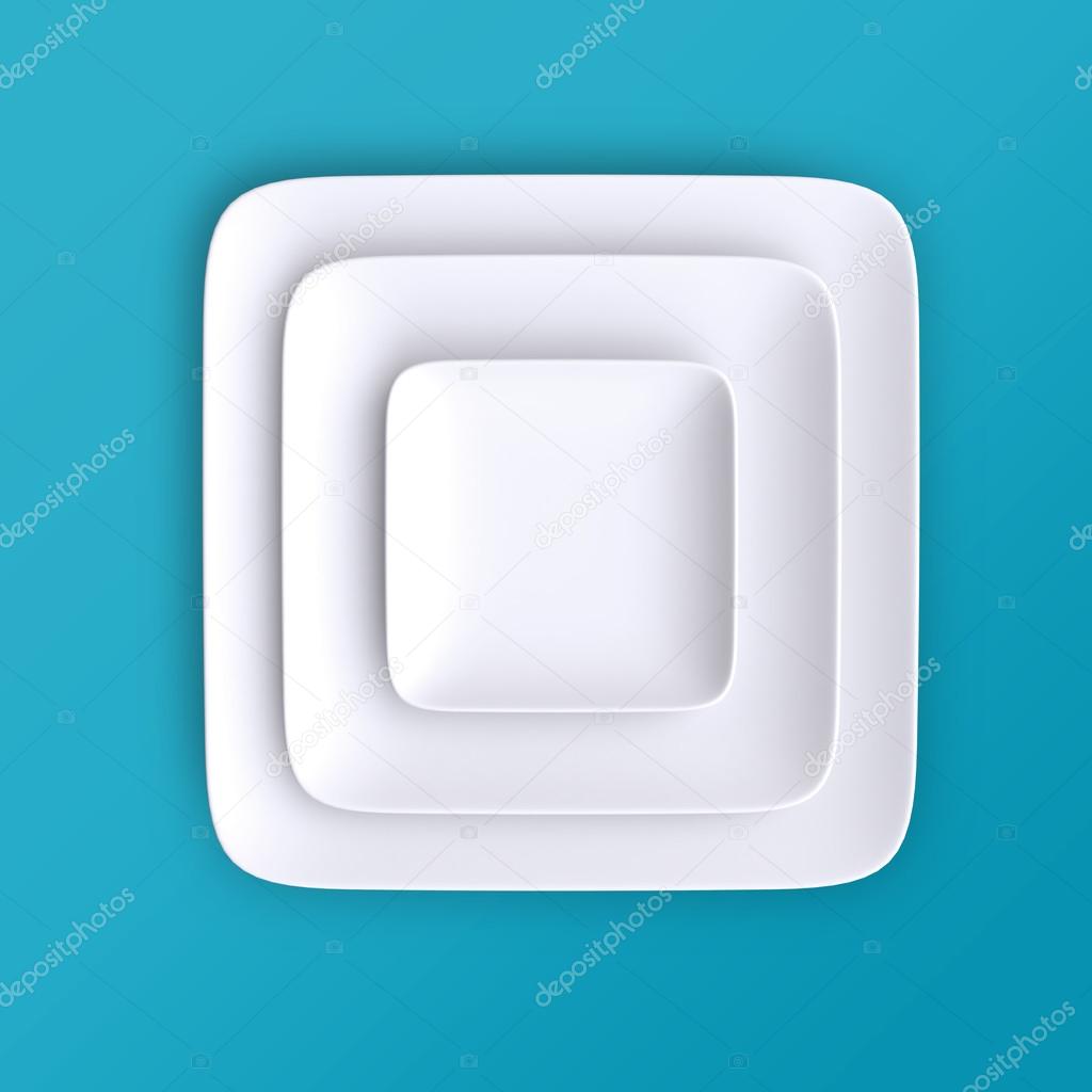 Empty white plates