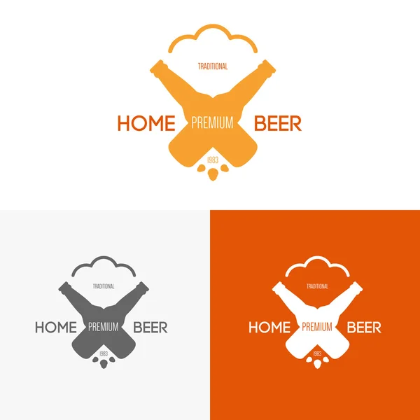 Logotipos con cerveza — Archivo Imágenes Vectoriales