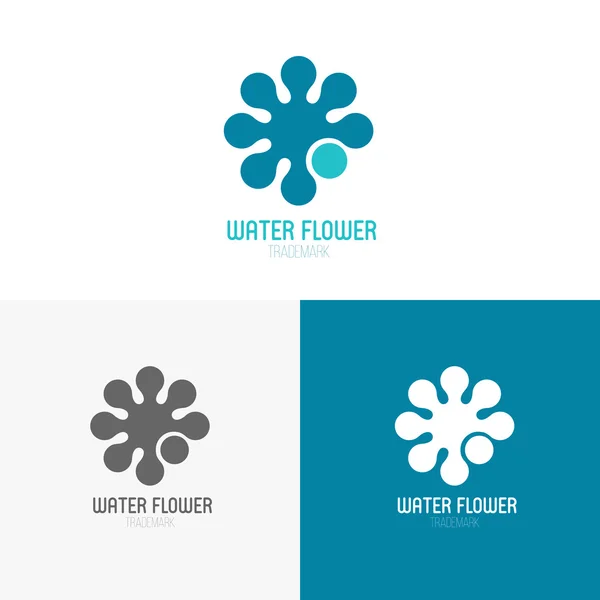 Logoer sat med vand – Stock-vektor