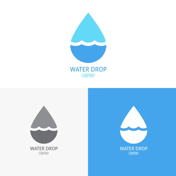 Logos mit Wasser gesetzt — Stockvektor