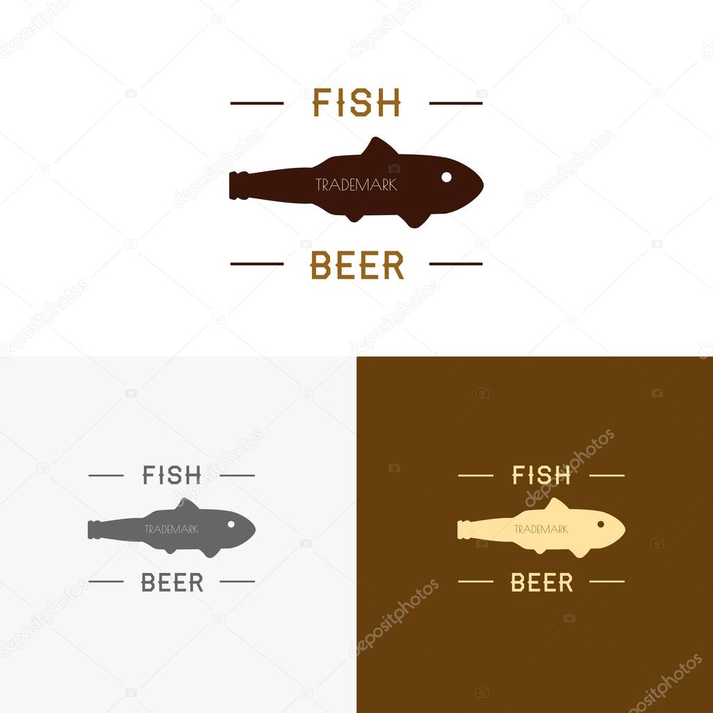 Logos set with beer