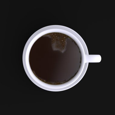 Bir fincan aromatik kahve.