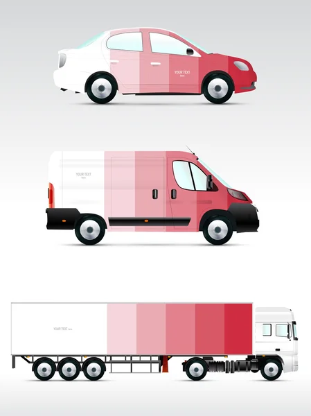 Templates vehicles for advertising — Stock Vector