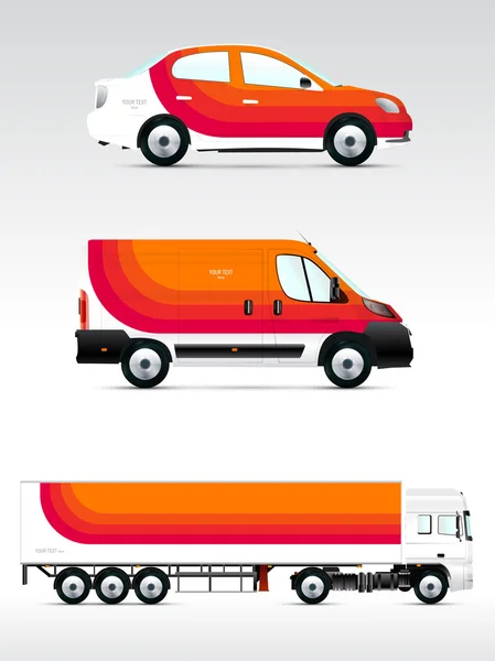 Templates vehicles for advertising — Stock Vector