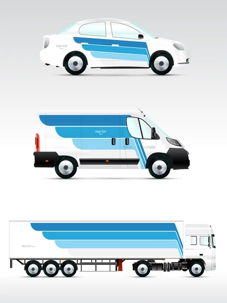 テンプレート広告車両 — ストックベクタ