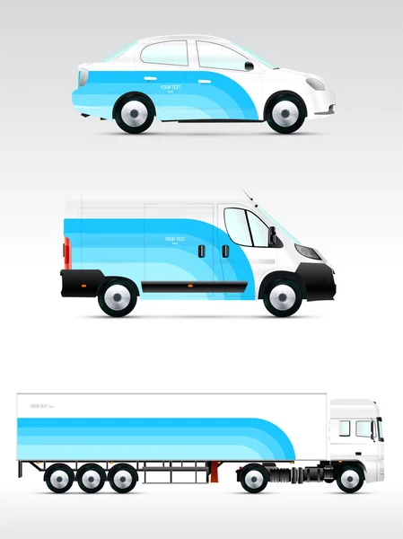 テンプレート広告車両 — ストックベクタ