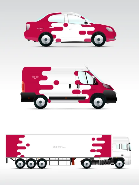 Templates vehicles for advertising — Stock Vector