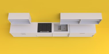 Mutfak mobilya oda köşesinde