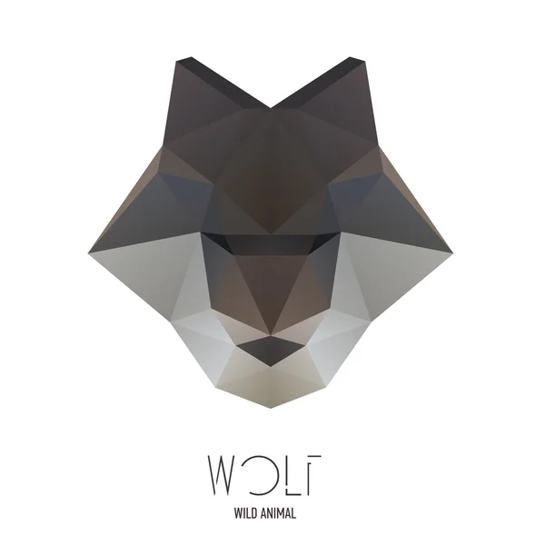 Wolf in Polygonal Style — Stock Vector