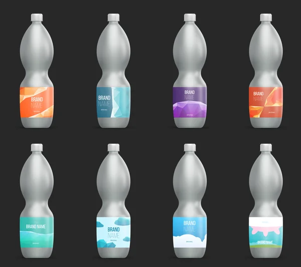 Set de etiqueta de botella en blanco — Vector de stock