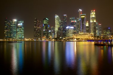 Singapur cityscape gökdelenler ile