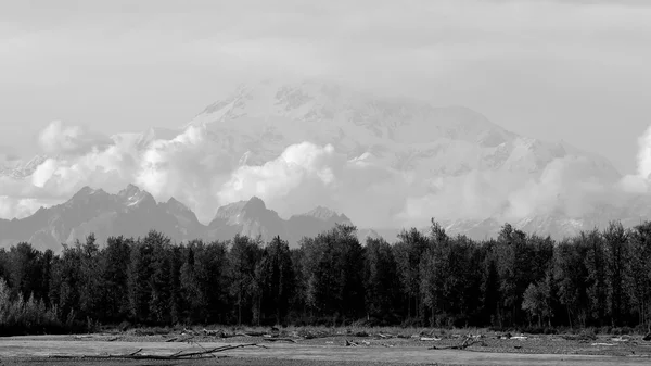 阿拉斯加山脉从塔尔基特纳河 — 图库照片