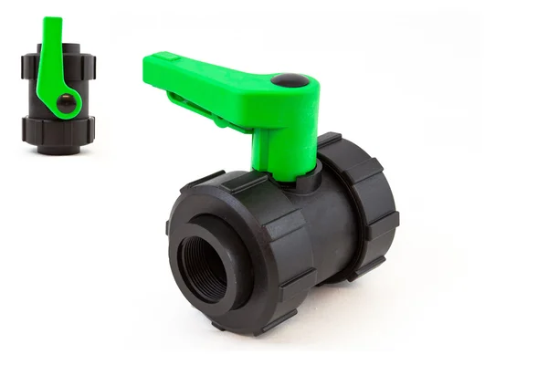 Black plastic manual valve — Stock Image Black plastic manual valve Royalty Free Stock Photos