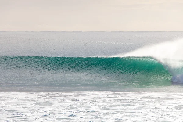 Surfista montando una hermosa ola de la mano derecha en Australia — Foto de Stock