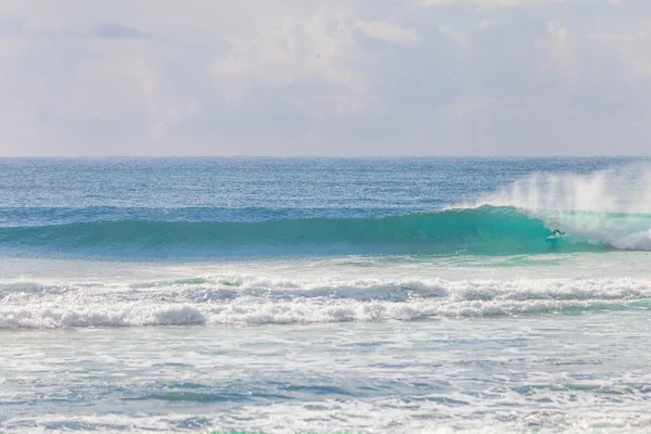 Surfista montando una hermosa ola de la mano derecha en Australia — Foto de Stock