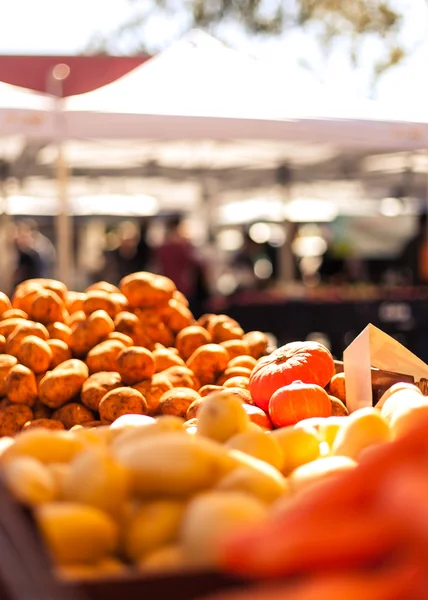 Prodotti biologici freschi sul mercato — Foto Stock