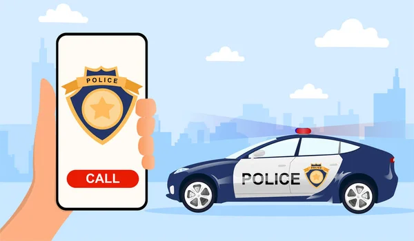 Call to Police — Stock Vector