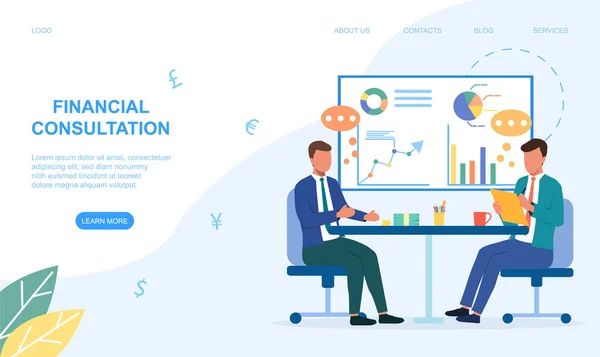 Concepto de consulta financiera — Archivo Imágenes Vectoriales