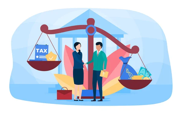 Концепция налогового адвоката — стоковый вектор