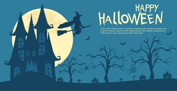 Happy Halloween Greeting Card — Stock Vector