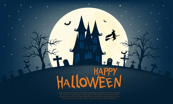 Happy Halloween Greeting Card — Stock Vector