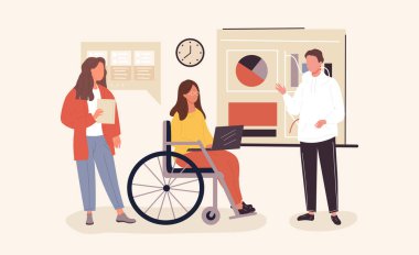 Bir grup genç ve çeşitli insan çalışıyor.