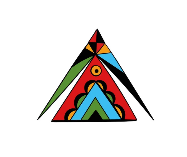 Imagem de tatuagem de arte de triângulo —  Vetores de Stock
