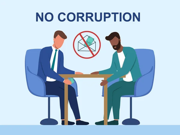 Business bribery and kickback corruption concept — Stock Vector