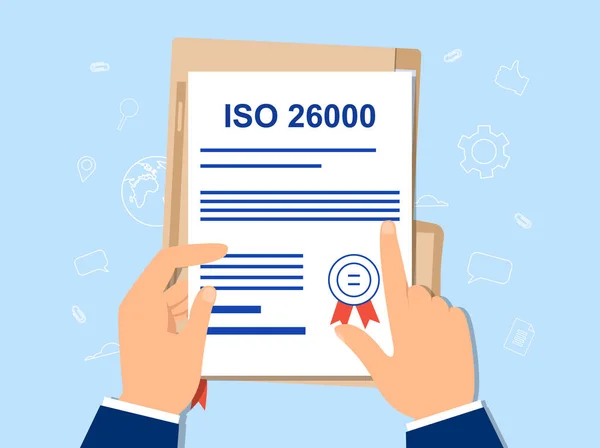 ISO 26000 soziale Verantwortung — Stockvektor