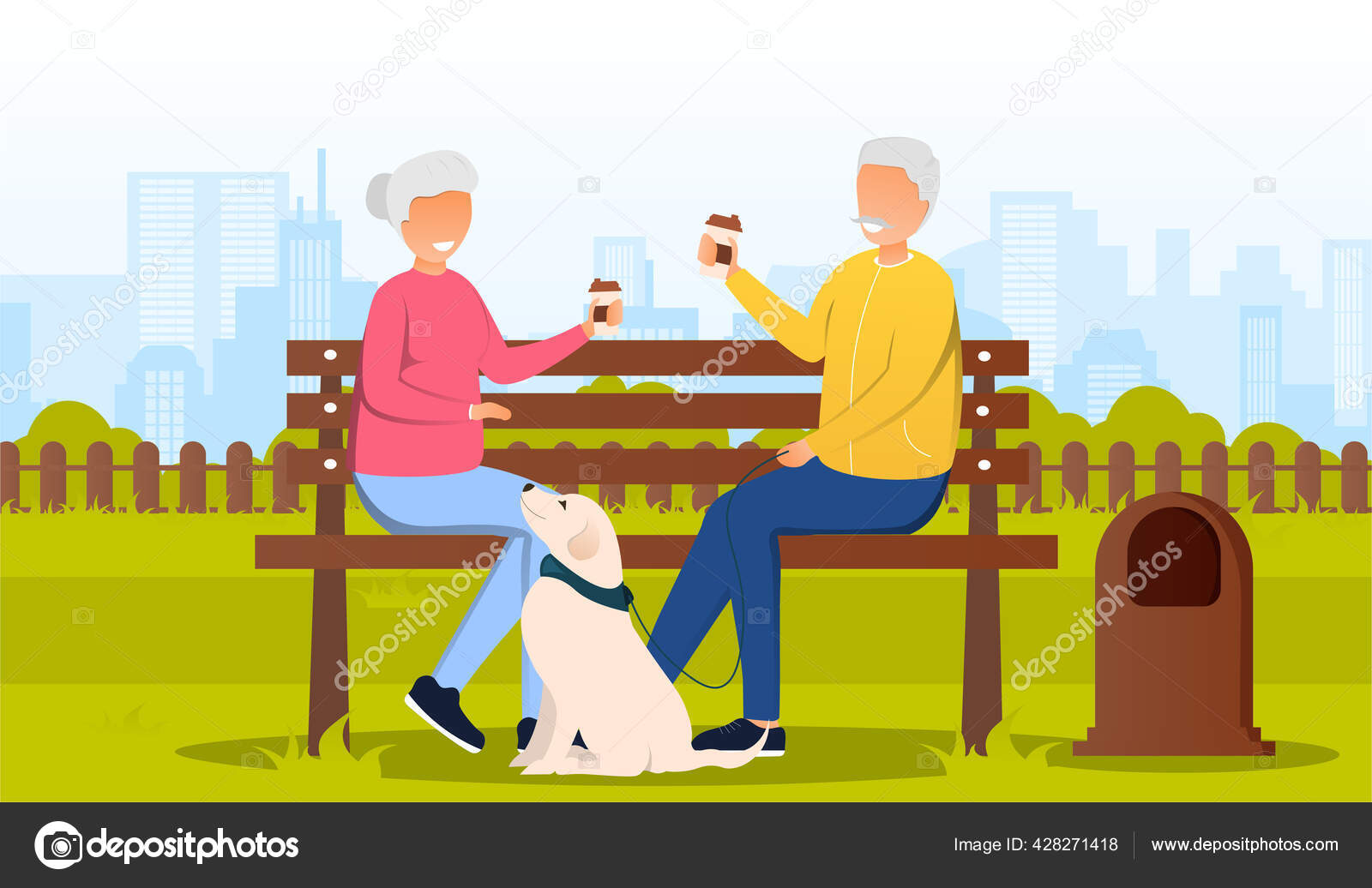 Elderly couple in park Stock Vector Image by ©mentalmind #428271418 Elderly couple in park Stock Vector Image by ©mentalmind #428271418