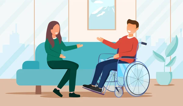 Communication avec les personnes handicapées — Image vectorielle
