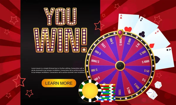 Concept de casino et de jeu — Image vectorielle