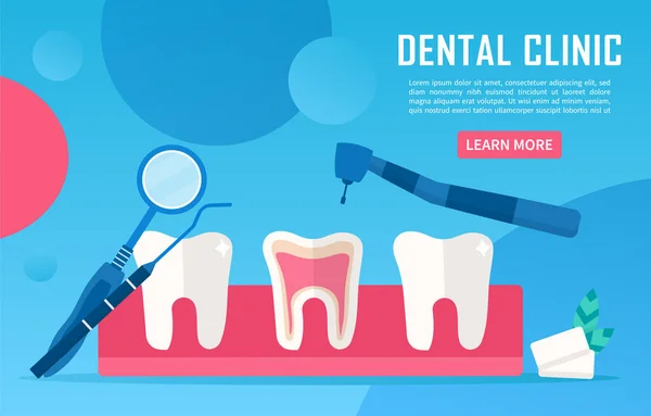 Concept of dental clinic — Stock Vector