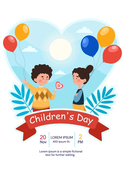 Konzept des Happy Childrens Day — Stockvektor