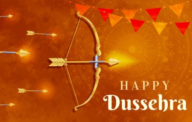 Mutlu Dussehra Hint bayramı şablonu