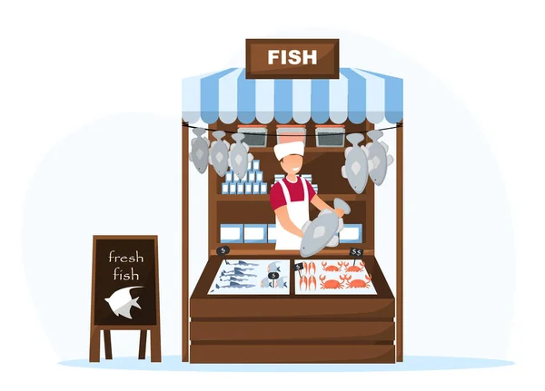 魚市場労働者 — ストックベクタ