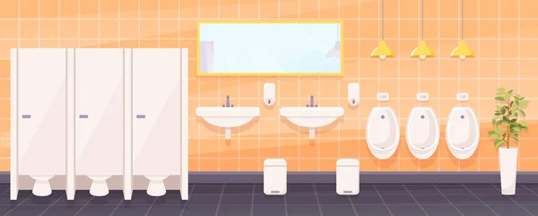 Baño público para hombres — Vector de stock