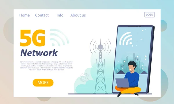 5g Concepto de Internet — Archivo Imágenes Vectoriales